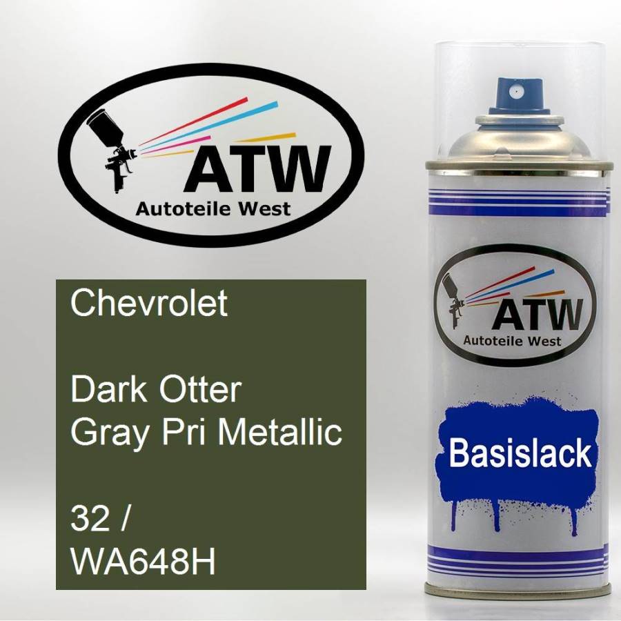 Chevrolet, Dark Otter Gray Pri Metallic, 32 / WA648H: 400ml Sprühdose, von ATW Autoteile West.